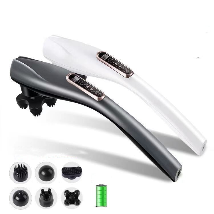 Electric Handheld Massager 6 Head Body Kneading Vibrating Massager Therapy Machine