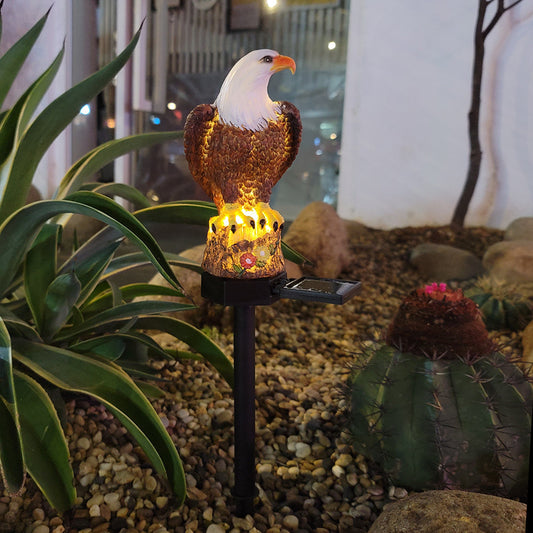 Solar Resin Eagle Lawn Lamp Outdoor Garden Villa Decoration Landscape Lamp