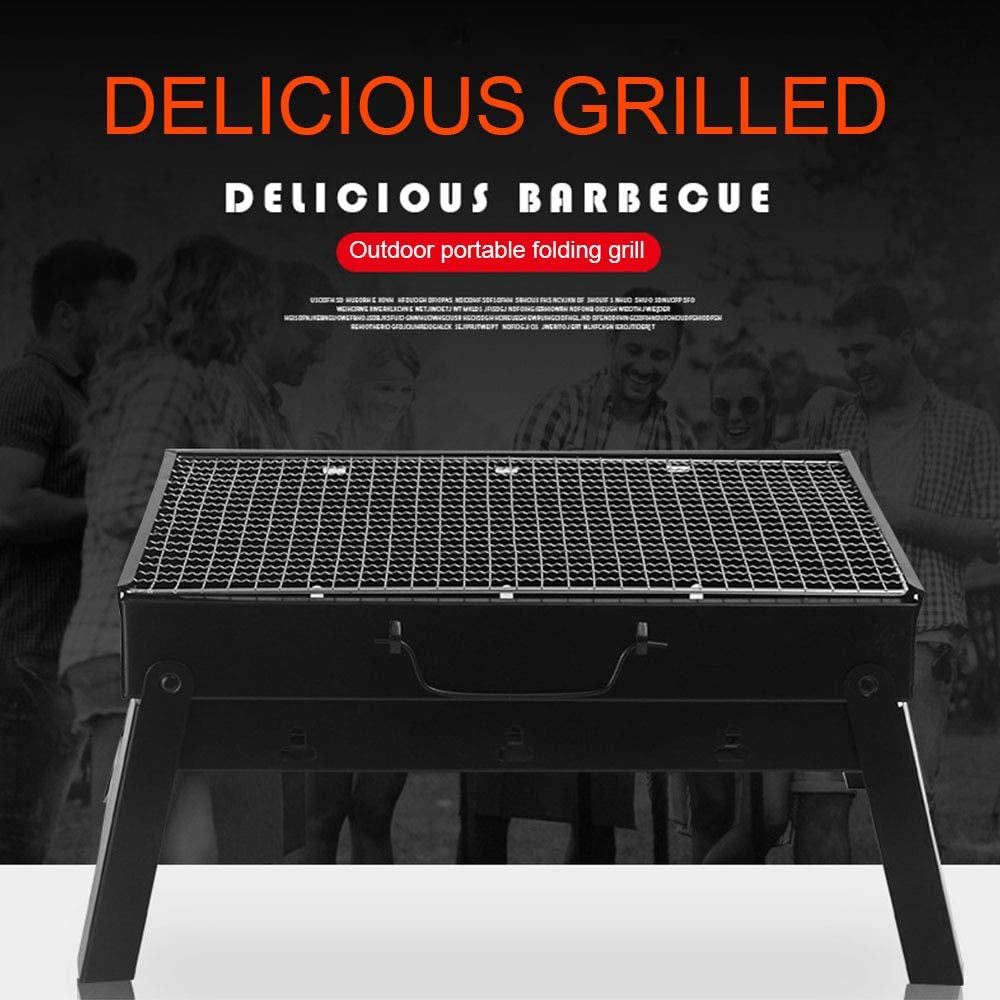 Barbecue Charcoal Grill Portable Folding BBQ Grill Barbecue Small Barbecue Grill,Outdoor Grill Tools for Camping Hiking Picnics Traveling