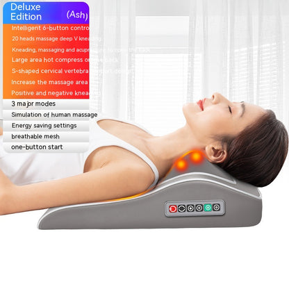 Neck Massager Neck Waist Back Lumbar Spine Lumbar Massage Cushion Home Kneading Pillow